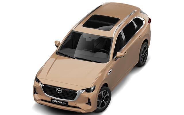 Mazda CX-80 Mazda e-Skyactiv PHEV 327 8AT AWD Homura Plus | 12,3-inch TFT-kleurendisplay met bediening via centrale HMI Commander, touchscreen (voor Apple CarPlay / Android Auto(TM)) of voice control | 12,3-inch digitale meterset | 20-inch lichtmetalen velgen, Black