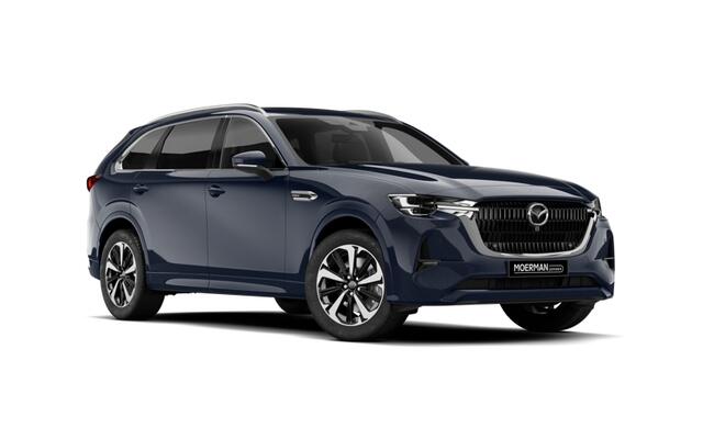 Mazda CX-80 Mazda e-Skyactiv PHEV 327 8AT AWD Homura Plus | 12,3-inch TFT-kleurendisplay met bediening via centrale HMI Commander, touchscreen (voor Apple CarPlay / Android Auto(TM)) of voice control | 12,3-inch digitale meterset | 20-inch lichtmetalen velgen, Black