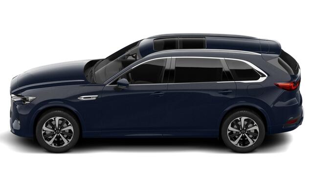Mazda CX-80 Mazda e-Skyactiv PHEV 327 8AT AWD Homura Plus | 12,3-inch TFT-kleurendisplay met bediening via centrale HMI Commander, touchscreen (voor Apple CarPlay / Android Auto(TM)) of voice control | 12,3-inch digitale meterset | 20-inch lichtmetalen velgen, Black