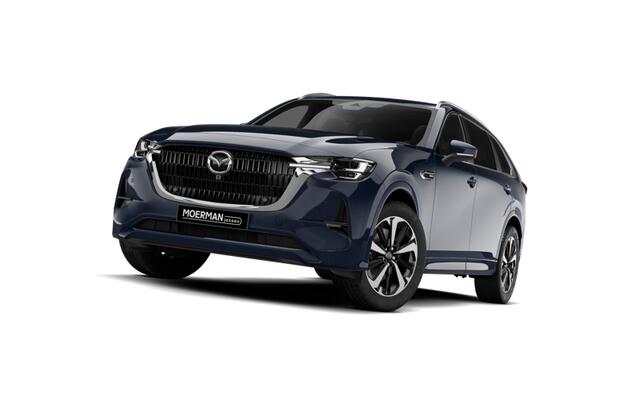 Mazda CX-80 Mazda e-Skyactiv PHEV 327 8AT AWD Homura Plus | 12,3-inch TFT-kleurendisplay met bediening via centrale HMI Commander, touchscreen (voor Apple CarPlay / Android Auto(TM)) of voice control | 12,3-inch digitale meterset | 20-inch lichtmetalen velgen, Black