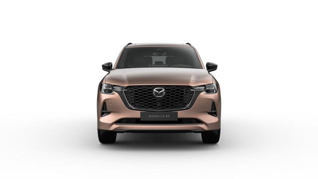 Mazda CX-80 Mazda e-Skyactiv PHEV 327 8AT AWD Homura Plus | 12,3-inch TFT-kleurendisplay met bediening via centrale HMI Commander, touchscreen (voor Apple CarPlay / Android Auto(TM)) of voice control | 12,3-inch digitale meterset | 20-inch lichtmetalen velgen, Black