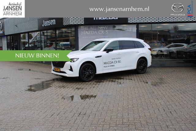 Mazda CX-80 2.5 e-SkyActiv PHEV Homura 6p. , Demo Auto, 1000 KM, Demovoordeel ¤11.940,-, Adap.Cruise, Bose, Navi, Apple Carplay, 360 Camera, HUD, Stoelverwarming/ventilatie, LMV 20 Inch