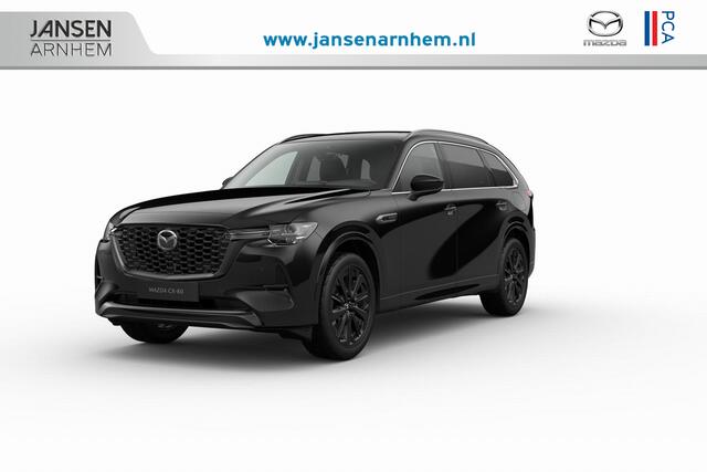 Mazda CX-80 Homura Plus - Zwart Nappa Leder | 12,3-inch TFT-kleurendisplay met bediening via centrale HMI Commander, touchscreen (voor Apple CarPlay / Android Auto(TM)) of voice control | 12,3-inch digitale meterset | 20-inch lichtmetalen velgen, Black