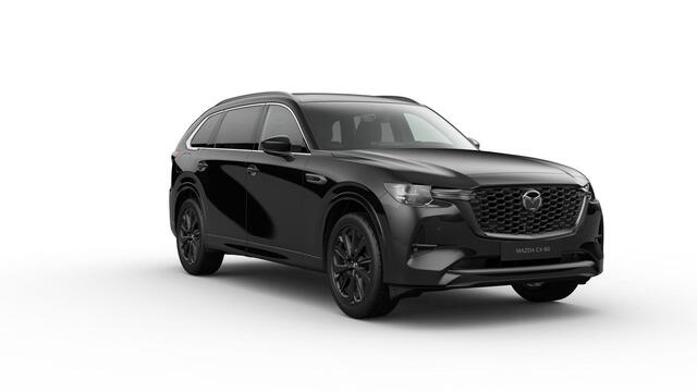 Mazda CX-80 Homura Plus - Zwart Nappa Leder | 12,3-inch TFT-kleurendisplay met bediening via centrale HMI Commander, touchscreen (voor Apple CarPlay / Android Auto(TM)) of voice control | 12,3-inch digitale meterset | 20-inch lichtmetalen velgen, Black