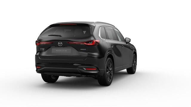 Mazda CX-80 Homura Plus - Zwart Nappa Leder | 12,3-inch TFT-kleurendisplay met bediening via centrale HMI Commander, touchscreen (voor Apple CarPlay / Android Auto(TM)) of voice control | 12,3-inch digitale meterset | 20-inch lichtmetalen velgen, Black