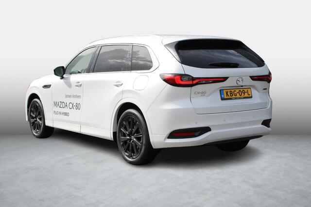 Mazda CX-80 2.5 e-SkyActiv PHEV 327PK Homura 6p. , Demovoordeel ¤11.124,-, Leder, Alarm Klasse 3, Adap.Cruise, Bose, Navi, Apple Carplay, 360 Camera, HUD, Stoelverwarming/ventilatie, LMV 20 Inch