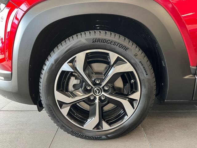 Mazda MX-30 e-SkyActiv R-EV 170 Exclusive-line , Voorraadvoordeel ¤ 9.230,-, Automaat, Trekhaak voor fietsen, All Season, LKA, Camera, Half Leder, Adap. Cruise, LMV 18 Inch, Navi, HUD, Apple Carplay, Stoelverwarming, Stuurverwarming, Stoelverwarming