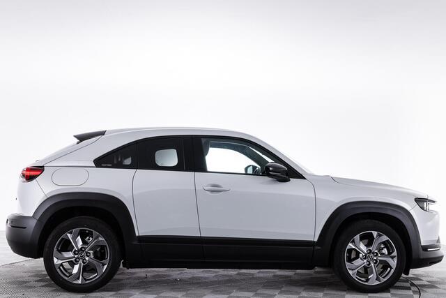 Mazda MX-30 E-Skyactiv 145 Comfort Industrieel Interieur NED. AUTO | DEAALER ONDERHOUDEN | KEYLESS ENTRY | PRIVACY GLASS | A.CAMERA | STOEL -en STUURVERWARMING | PARKEERSENSOREN V + A