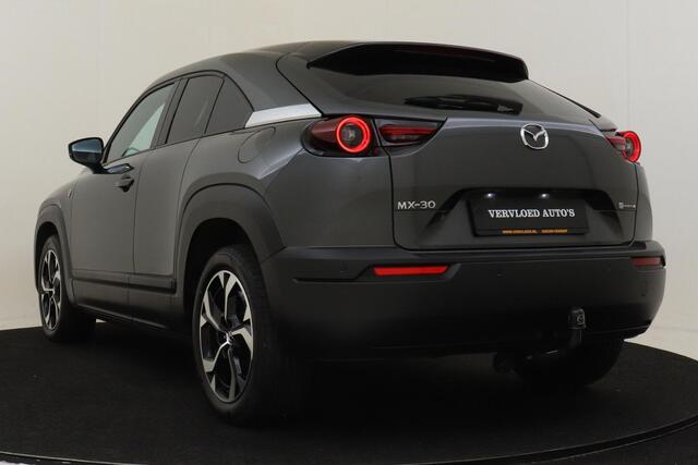 Mazda MX-30 E-SKYACTIV R-EV 170 EXCLUSIVE-LINE -ADAP.CRUISE|HEAD-UP DISP.|STOEL/STUURVERW.|MEMORY-SEATS|CAMERA|TREKHAAK|18"