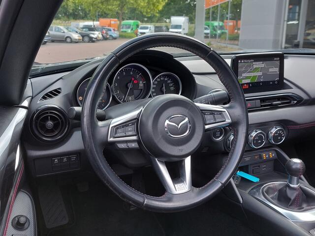 Mazda MX-5 2.0 SkyActiv-G 184pk GT-M | Navi | Clima | Cruise | Led Koplampen | Pdc+Camera | Stoelverwarming | Dodehoek+Rijstrook+Licht+Regensensor | 17''lm