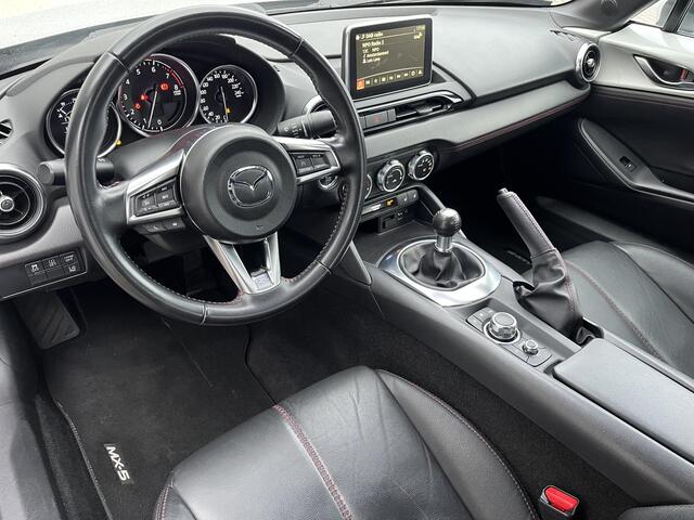 Mazda MX-5 2.0 SkyActiv-G 160 GT-M / Goed onderhouden / Cabriodak / Apple Carplay & Android Auto / Keyless Entry & Start / Navigatie full map / Verwarmde Stoelen / Lederen Bekleding / Cruise- en Climate Control