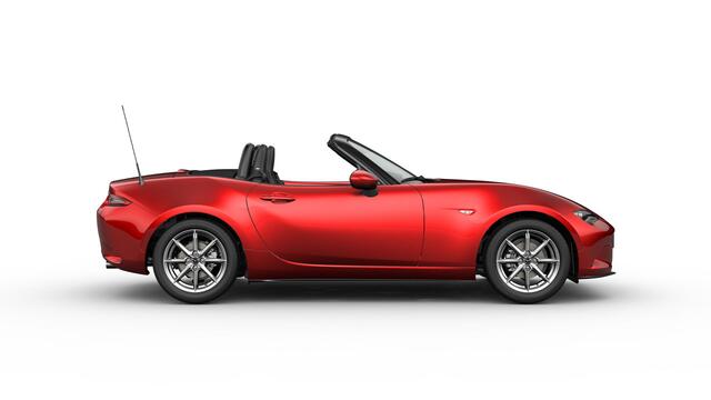 Mazda MX-5 Exclusive-Line | 16-inch lichtmetalen velgen in Bright Dark (Skyactiv-G 132) | 17-inch lichtmetalen velgen in Machining (Skyactiv-G 184) | 8-inch LCD-touchscreen kleurendisplay