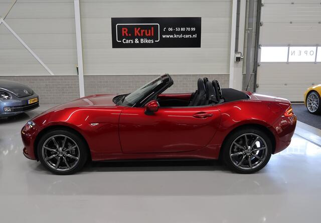 Mazda MX-5 2.0 SkyActiv-G 184 GT-M 184pk Rood metallic Bose 1e eigenaar Camera Leer Navigatie Airco Sportvelgen 17 inch Zeer nette staat Dealer onderhouden Lage km.stand LED