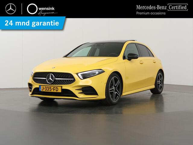 Mercedes-Benz A-KLASSE 180 Business Solution AMG | Panoramadak | Night | Keyless | Achteruitrijcamera | Multibeam Led | Apple carplay/Android auto | Sfeerverlichting | Advanced sound system