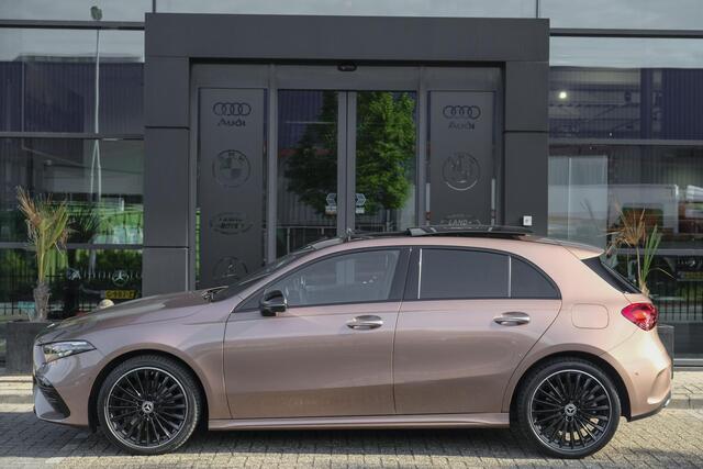 Mercedes-Benz A-KLASSE A250e 218pk AMG Hybrid Panoramadak NP. ¤60k *BTW* Head-up Night pakket Multibeam led Memory 1e Eig. NLauto 19" LMV