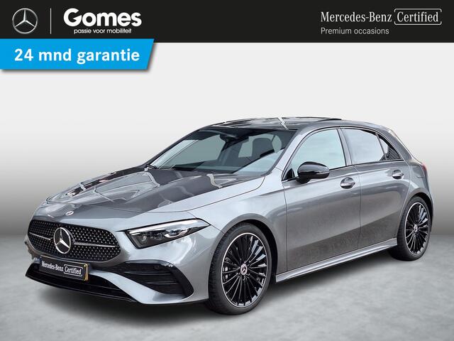 Mercedes-Benz A-KLASSE 180 Star Edition AMG Line | Night Pakket | 19 inch Multispaaks AMG Velgen | Panoramadak | Dodehoekassistent | MULTIBEAM LED Koplampen | Sfeerverlichting | Stoelverwarming | Achteruitrijcamera