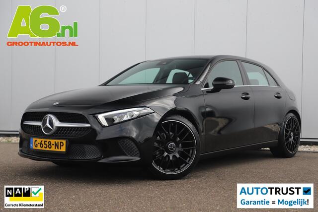 Mercedes-Benz A-KLASSE 160 Style Plus Half Leder Full LED Sportstoelen Carplay Android Navigatie Achteruitrijcamera Clima Cruise 19 inch AMG Look Velgen Nieuwe All Season Banden!