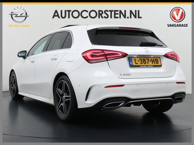 Mercedes-Benz A-KLASSE 200 164PK Autom. AMG Line Navi premium Ecc Cruise control Panoramadak Stoelverwarming DAB Premium Plus Widescreen cockpit Multibeam led Rijstrooksensor Grootlicht-assisten Licht en zichtpakket Connected services Verkeersbord detectie WiFi Nieuwprijs ¤46.0