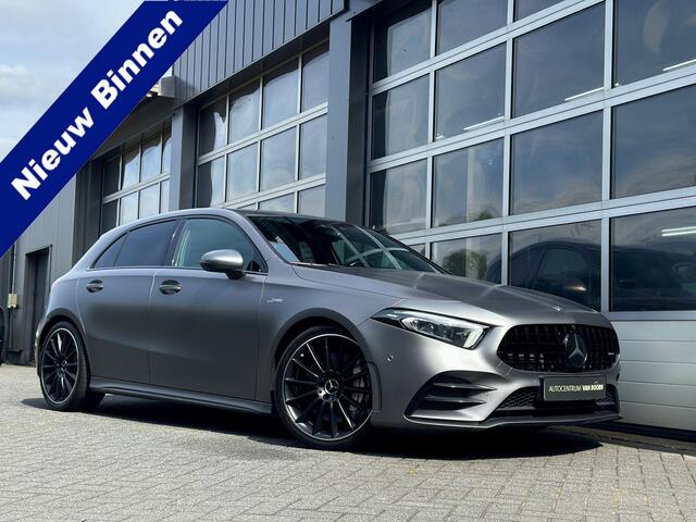 Mercedes-Benz A-KLASSE AMG 35 | 4MATIC | 306pk | Matt Grey | Leer | Camera | Elek stoelen | Adapt Cruise | | Kuipstoelen | Standkachel