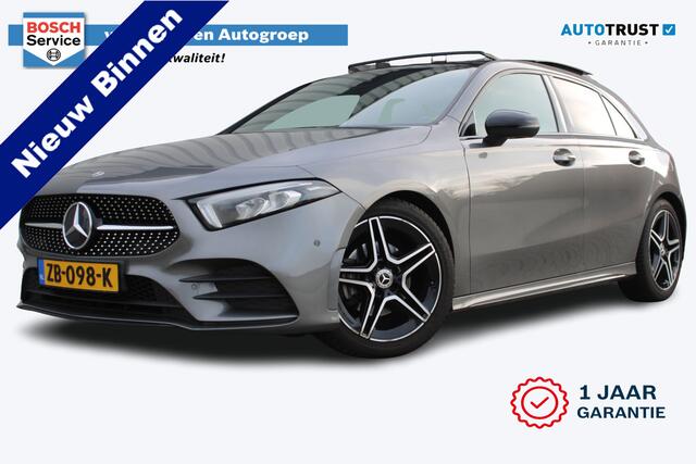 Mercedes-Benz A-KLASSE 200 Business Solution AMG Night Upgrade 164pk | Incl. 12 maanden garantie | Night pakket | Panoramadak | AMG pakket | Virtual cockpit | Stoelverwarming | Lane assist | Zwarte hemel | Navigatie | LED verlichting | Achteruitrijcamera