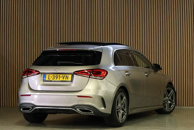 Mercedes-Benz A-KLASSE A 180 d AMG pakket | Panorama dak | Burmester | Widescreen | Apple Carplay | Sfeerverlichting | Stoelverwarming | Alcantara | 360 PDC | Volledig onderhouden | Nieuwe Distributieriem