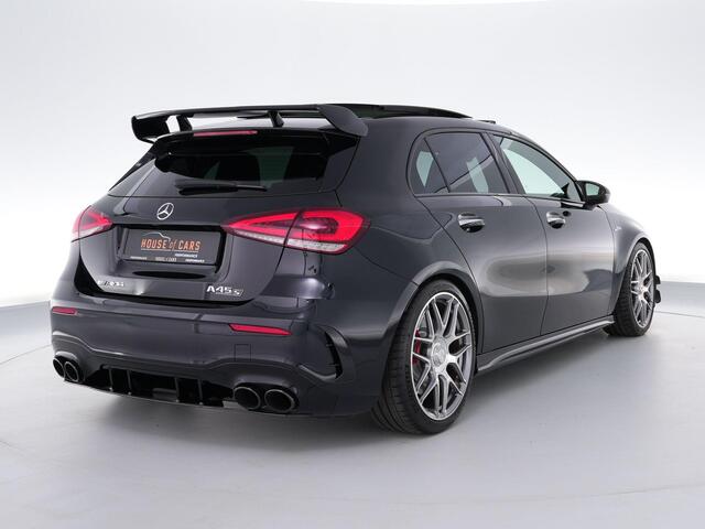 Mercedes-Benz A-KLASSE 45S AMG 485 pk 4MATIC+ Premium Plus |dealer onderhouden|Brabus verlagingsset|Milltek downpipe|schaalstoelen|panoramadak|Burmester|Aero pakket|memory|K&N luchtfilter|