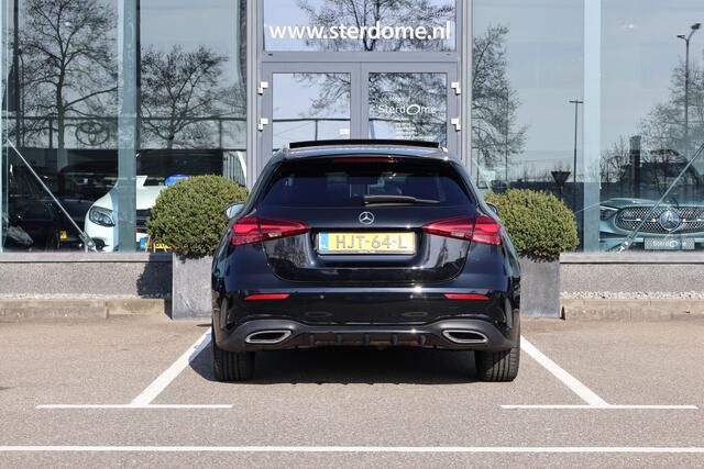 Mercedes-Benz A-KLASSE 180 Business Solution AMG I 2025 I Panorama dak I Multibeam l 360 camera I KEYLESS I Sfeerverlichting I Stoelverwarming I Spaak velgen I I Nightpakket I Nederlandse auto I BTW I