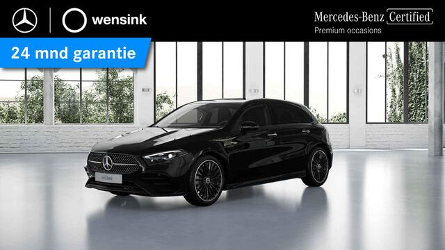Mercedes-Benz A-KLASSE 180 Business Solution AMG | Panoramaschuifdak | Night | Premium Plus pakket | Dodehoekassistent | Head-up display | 19-inch Zwarte AMG Velgen |