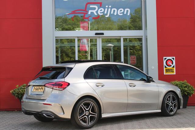 Mercedes-Benz A-KLASSE 220 190PK AUTOMAAT BUSINESS SOLUTION AMG | PANORAMA SCHUIF/KANTEL DAK | SFEER VERLICHTING VOOR + ACHTER | STOEL VERWARMING OP BEIDE VOORSTOELEN | MULTIBEAM LED KOPLAMPEN | ACHTERUITRIJ CAMERA | APPLE CARPLAY/ANDROID AUTO | NAVIGATIE | CRUISE CONTROL | NIG