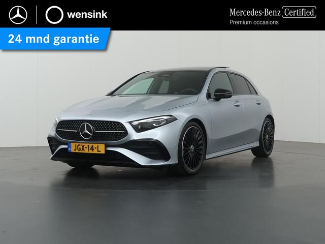 Mercedes-Benz A-KLASSE 180 Business Solution AMG | Night | Panoramaschuifdak | Premium Plus | Head-Up | MULTIBEAM LED | Dodehoekassistent | 19 inch AMG-velgen |