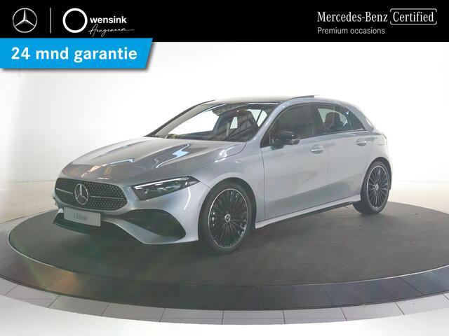 Mercedes-Benz A-KLASSE 180 Business Solution AMG | AMG Line Plus | Nightpakket | Panoramadak | HUD | Stoelverwarming | 360° camera | Cruise Control Adaptief |
