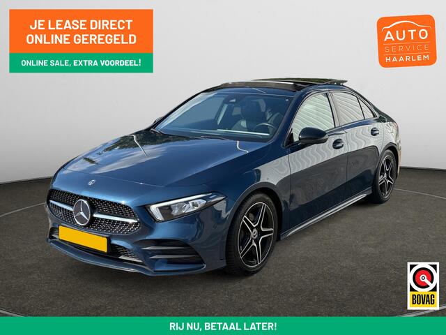 Mercedes-Benz A-KLASSE 180 Business Solution AMG Aut- Panoramadak, Burmester Audio, Sfeerverlichting, Xenon Led, South Seas Blue Metallic
