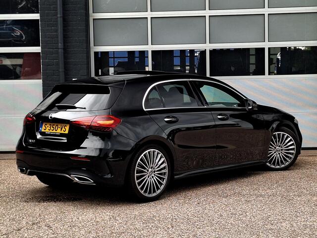 Mercedes-Benz A-KLASSE 180 AMG Line | Panoramadak | Achteruitrijcamera | Sfeerverlichting | Stoelverwarming | Advanced Sound System | Dodehoekassistentie | Keyless-GO | Parkeersensoren Rondom | Privacy Glas Achter