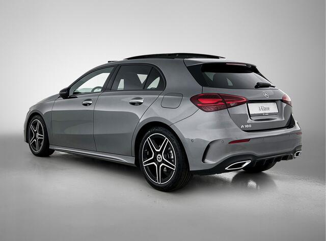 Mercedes-Benz A-KLASSE 180 AMG Nightpakket | Panoramadak | Sfeerverlichting | Keyless Go | CarPlay | Keyless GO | Stoelverwarming | Inclusief 24 maanden Mercedes-Benz Certified garantie voor Europa.