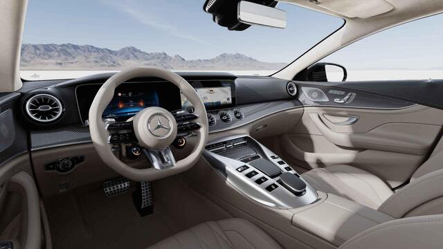 Mercedes-Benz AMG-GT 4-Door Coupe AMG 43 4MATIC+ Premium Plus | AMG Night | Glazen dak | Burmester | 5-zits | Softclose | Carbon inleg | Sportuitlaat | 21" lichtmetalen velgen |