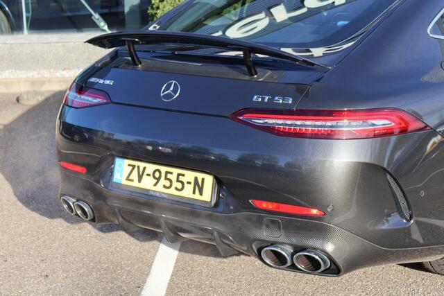 Mercedes-Benz AMG-GT 4-Door Coupe AMG 53 4MATIC+ Premium Plus I Performance stoelen I Achteras besturing I Luchtvering I Schuifdak I 360 camera I Distronic I Burmester I Head-up I Carbon pakket I I Nederlandse auto I 4 zitter I 1e eigenaar I Bruin leder I BTW auto I