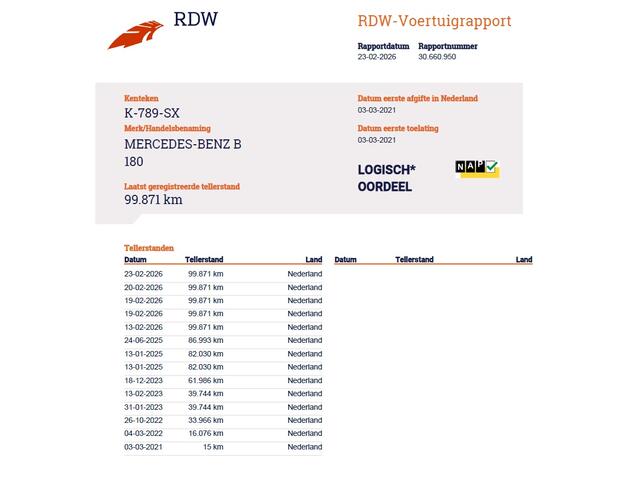 Mercedes-Benz B-KLASSE 180T AUT-7 Luxury Pano-Dak Elektr+Leer+Geheugen+Verwarmd-Comfort-Stoel Navi Camera Apple Carplay Android Elek.Stoelen+Memory+Verwarmd Cruise Control Pdc Zitcomfortpakket Elek.Achterklep Widescreen Park-Assist Break-Assist cockpit Premium+ Smartphone-integ