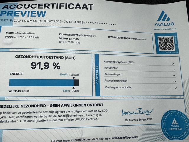 Mercedes-Benz B-KLASSE 250 e Premium+ AMG pack, SOH 92% | Burmeister
