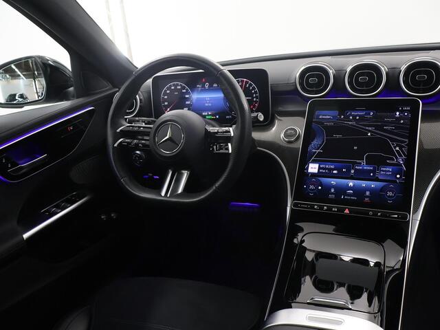 Mercedes-Benz C-KLASSE 300e AMG Line | Night | Panoramadak | 360 graden camera | Dakrails |
