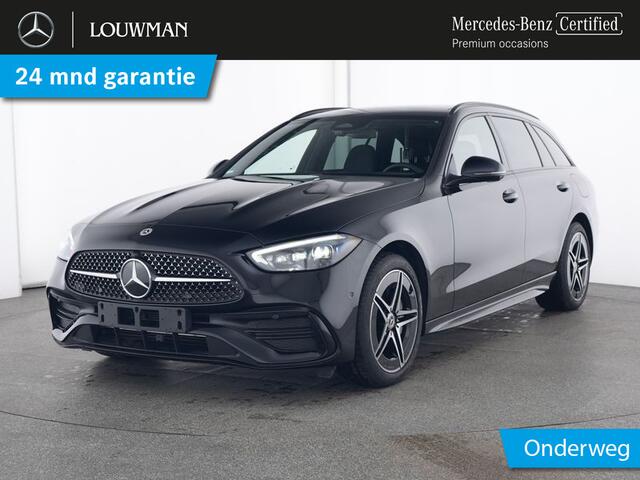 Mercedes-Benz C-KLASSE Estate 300 e AMG Plug-In Hybride | Edition AMG-Line | Night Pakket | Trekhaak | Panorama Schuif-Kanteldak | Digital Licht | DC Laden | Stuur en Stoelverwarming | Inclusief 24 maanden MB Certified garantie voor Europa.