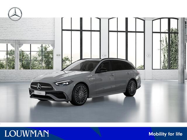Mercedes-Benz C-KLASSE Estate 300 e Business Solution AMG | Trekhaak | Nightpakket | Parkeerpakket met 360°-camera | Memorypakket | Sfeerverlichting | Antidiefstalpakket GUARD 360° Plus | EASY PACK achterklep | Dodehoekassistent |