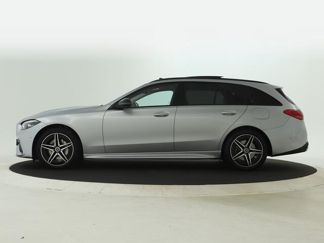 Mercedes-Benz C-KLASSE Estate 300 e AMG Plug-In Hybride | AMG Line | Night Pakket | Panorama Schuif-Kanteldak | Trekhaak | Inclusief 24 maanden MB Certified garantie voor Europa.