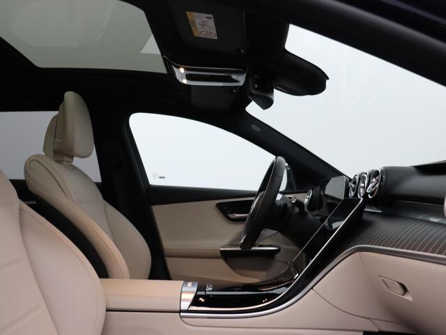 Mercedes-Benz C-KLASSE Estate 200 | Beige leder | Panoramadak | Trekhaak | Memorystoelen Verwarmd | 360° Camera | Sfeerverlichting