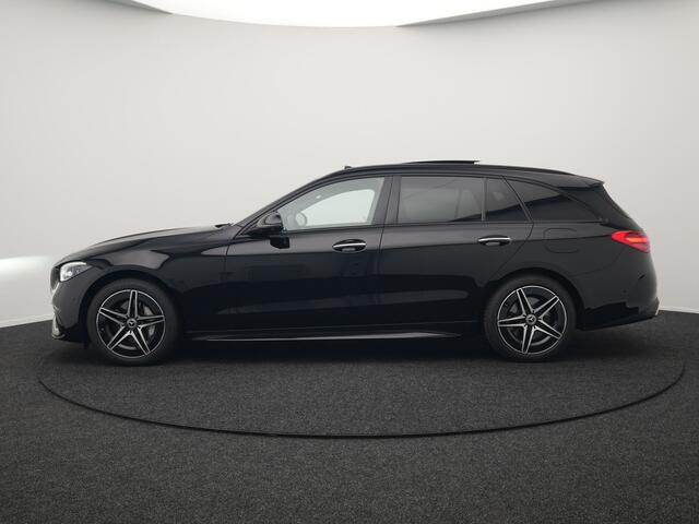 Mercedes-Benz C-KLASSE Estate 300 e AMG Line Plug In Hybrid 320pk Dealer O.H NIEUW MODEL PHEV | Panodak | 360 Camera | Adaptive Cruise | Lederen Sportstoelen Massage & Memory | Sfeerverlichting | Keyless | Navigatie | Virtual | DAB |