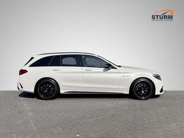 Mercedes-Benz C-KLASSE Estate AMG 63 | Burmester | Geheugenstoelen | Sportuitlaat | Designo Kleur | Kruisspaak Velgen | Adapt. Cruise Control | Alcantara Stuurwiel | Rijklaarprijs!