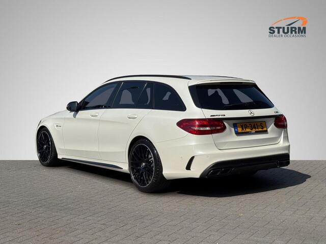 Mercedes-Benz C-KLASSE Estate AMG 63 | Burmester | Geheugenstoelen | Sportuitlaat | Designo Kleur | Kruisspaak Velgen | Adapt. Cruise Control | Alcantara Stuurwiel | Rijklaarprijs!