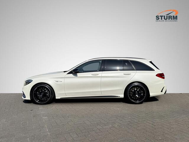 Mercedes-Benz C-KLASSE Estate AMG 63 | Burmester | Geheugenstoelen | Sportuitlaat | Designo Kleur | Kruisspaak Velgen | Adapt. Cruise Control | Alcantara Stuurwiel | Rijklaarprijs!
