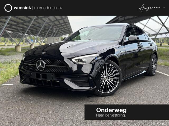 Mercedes-Benz C-KLASSE 300 e Business Solution AMG | Night | Panoramadak | Digital light | Memory stoelen | 19" Multispaaks velgen | Sfeerverlichting |