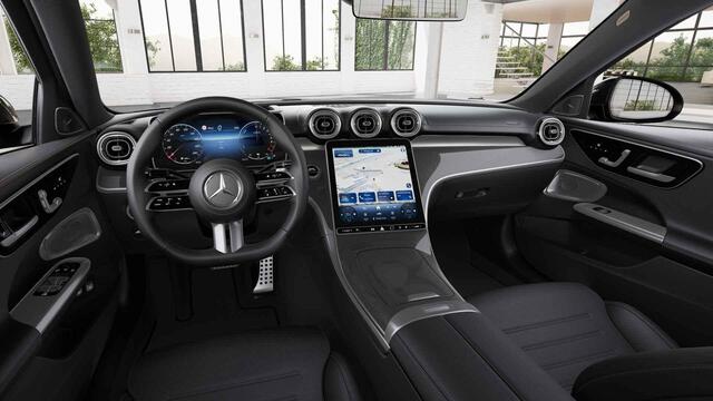 Mercedes-Benz C-KLASSE 300e Business Solution AMG | Panoramaschuifdak | Head-up display | Night | Premium Plus | Burmester | 19" multispaaks AMG velgen | Comfortsluiting |