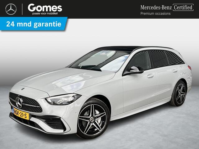 Mercedes-Benz C-KLASSE Estate 300 e Star Edition AMG | Night Pakket | Panoramadak | Burmester 3D Surround Sound | Elektrisch Verstelbare Stoelen + Memory | Dodehoekassistent | Apple CarPlay | Android Auto | Sfeerverlichting | Stoelverwarming | Elektrische Achterklep